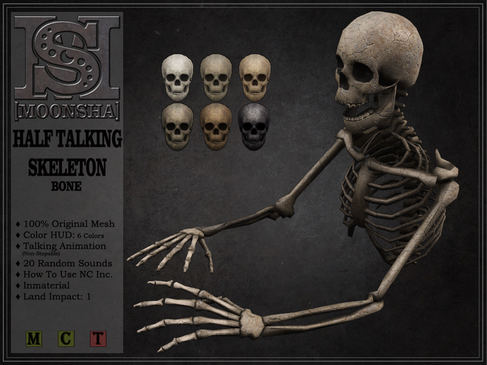 [MoonSha] Half Talking Skeleton - Bone