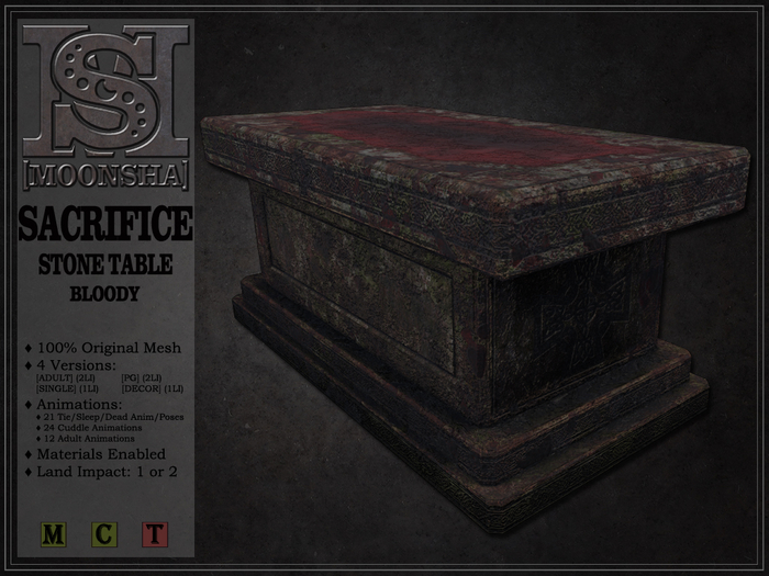 [MoonSha] Sacrifice Stone Table - Bloody 