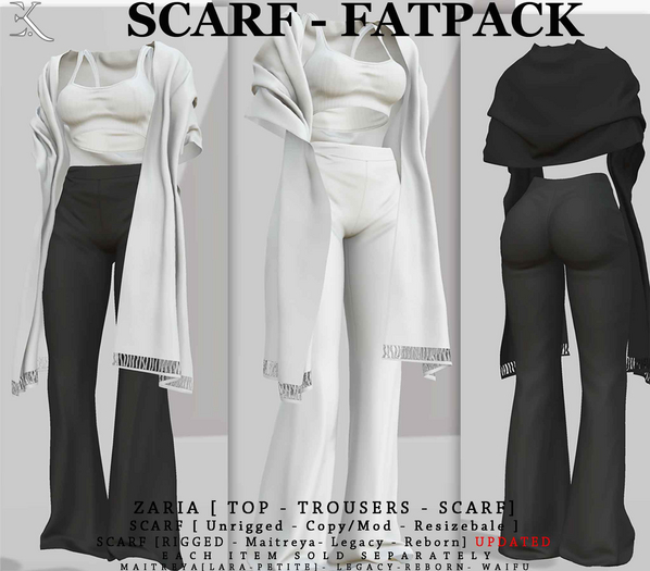E.K - Zaria - Scarf - FATPACK {ADD - ME }
