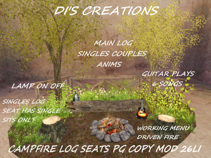 CAMPFIRE LOG SEATS PG
