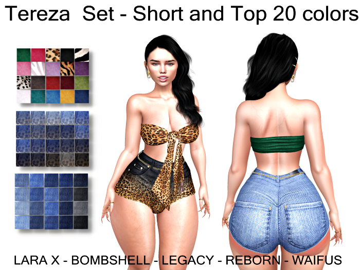 Tereza  Set - Short and top 20 colors  (Add Me)