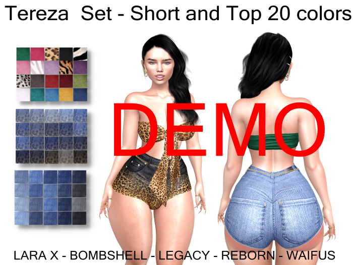 Tereza  Set - Short and top 20 colors DEMO (Add Me)