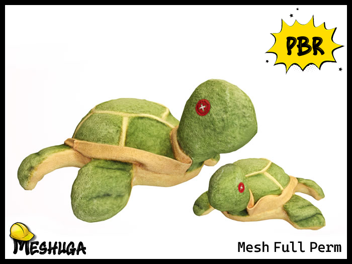 Meshuga PBR Speedy the Turtle Plush Toy FULL PERM MESH