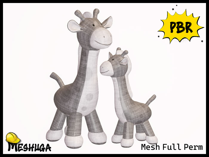 Meshuga PBR Shorty the Giraffe Plush Toy FULL PERM MESH