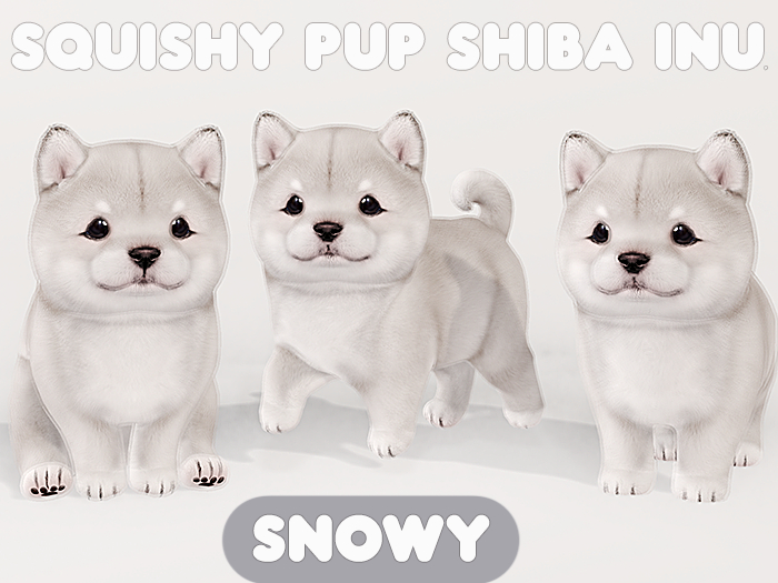 Foxwood - Squishy Pup - Shiba Inu - Snowy