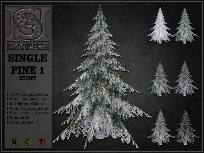 [MoonSha] Single Pine 1 - Snowy
