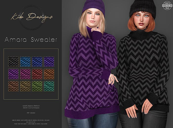 KiB Designs - Amara Sweater  [FATPACK]