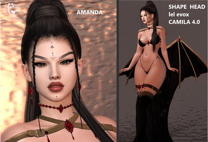 AMANDA  SHAPE HEAD EvoX  CAMILA  4.0 Lelutka (Maitreya,larax,legacy,,Reborn,Erika ,,Belleza Gen.X Curvy.Kupra