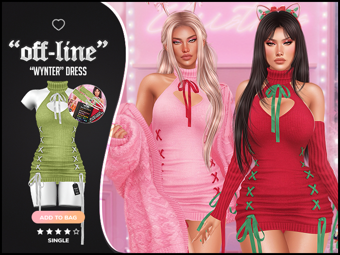 "Off-Line" x "Wynter" Dress / Pistachio