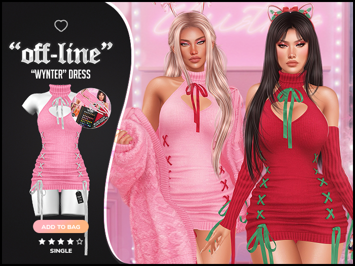 "Off-Line" x "Wynter" Dress / Pinky