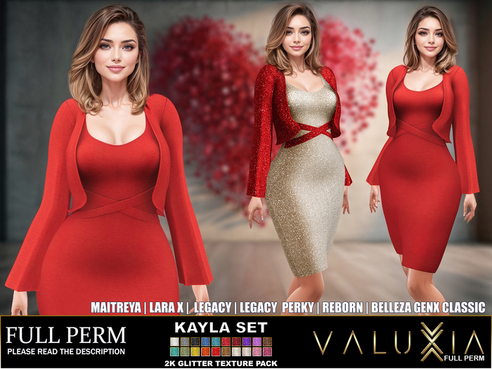 VALUXIA[FP] - Kayla Set 2K GLITTER TEXTURE PACK FULL PERM