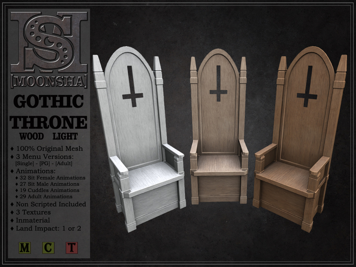 [MoonSha] Gothic Throne - Wood Light