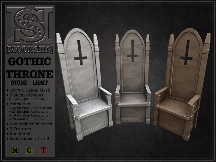 [MoonSha] Gothic Throne - Stone Light