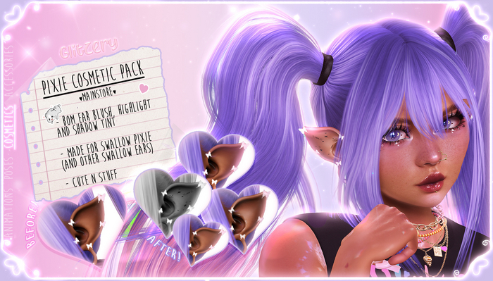 Glitzery ~ Swallow Pixie Cosmetic Pack