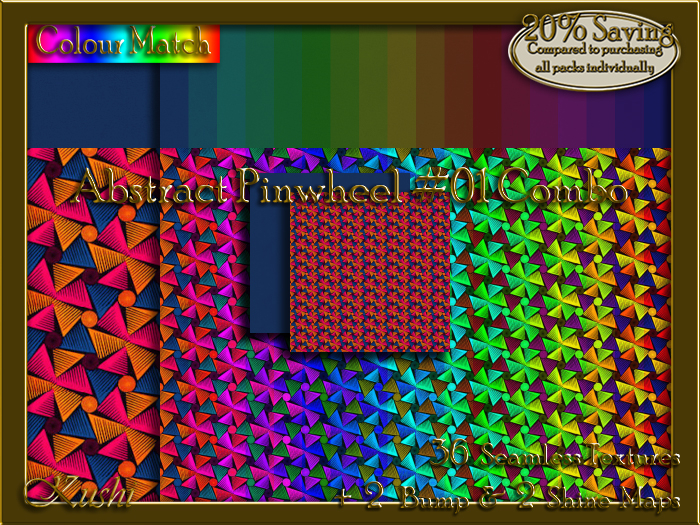 Abstract Pinwheel #01 COMBO Texture Bundle