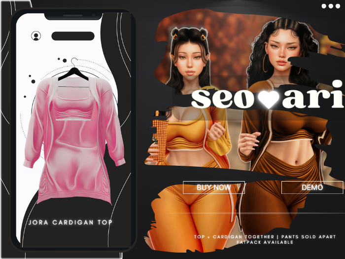 seoari . Jora Cardigan/Top Bubblegum - [ADD]