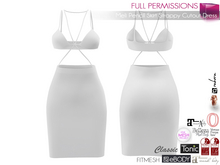 Full Perm Female Pencil Skirt Black Strappy Cutout Bodycon Dress for Maitreya 5.3 LaraX Ebody Reborn Legacy Belleza Slin