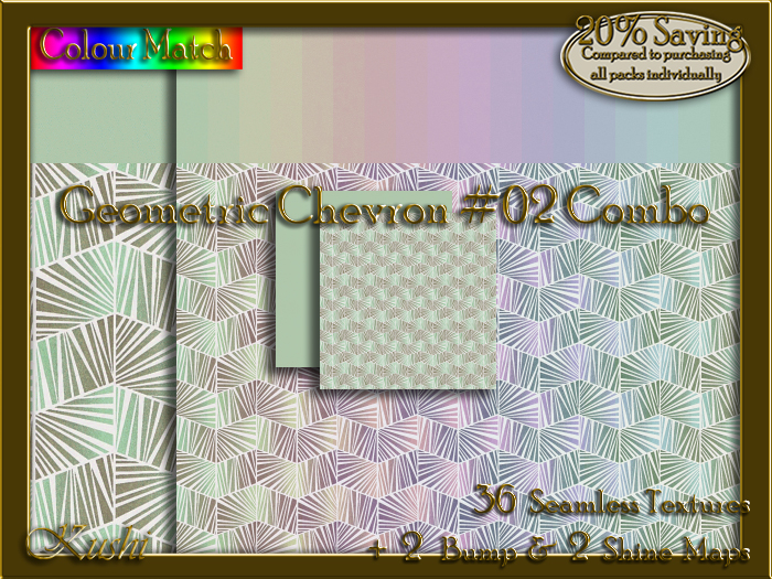 Geometric Chevron #02 COMBO Texture Bundle