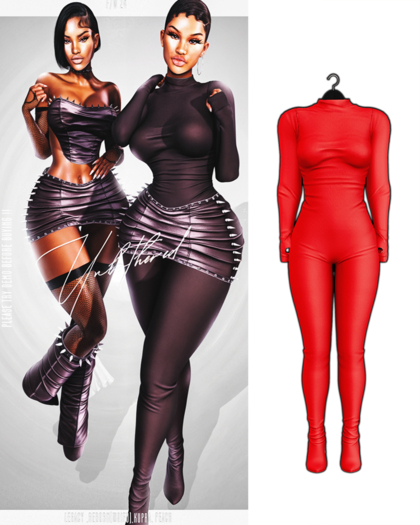 Unbothered-Nadia Catsuit (Red)
