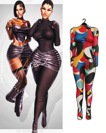 Unbothered-Nadia Catsuit (Abstract)