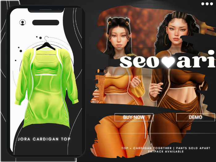 seoari . Jora Cardigan/Top Lime - [ADD]