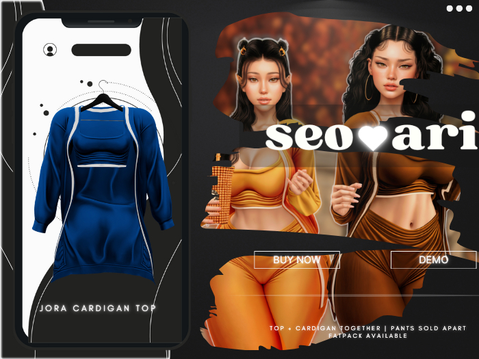 seoari . Jora Cardigan/Top Navy - [ADD]