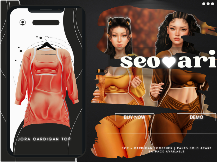 seoari . Jora Cardigan/Top Peach - [ADD]