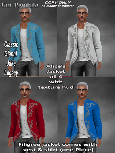 Alice Filigree Jacket with Texture Hud