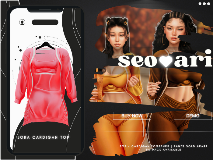 seoari . Jora Cardigan/Top SoftPink - [ADD]