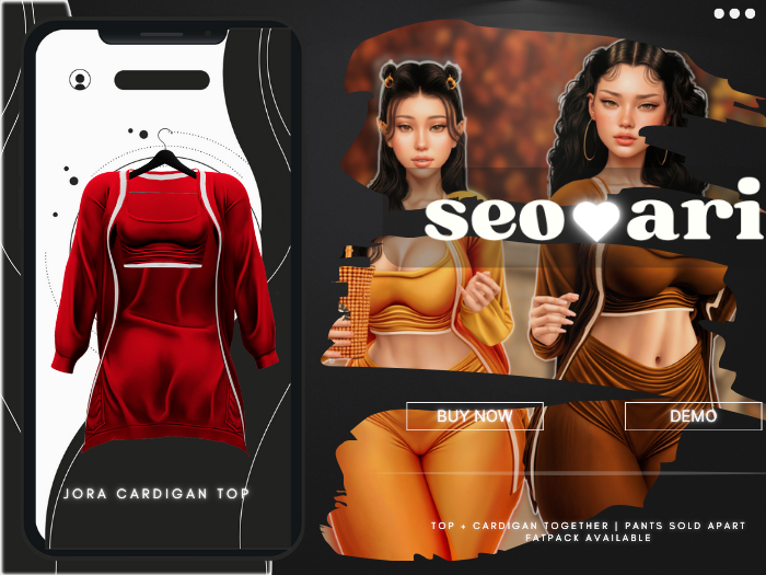 seoari . Jora Cardigan/Top Red - [ADD]