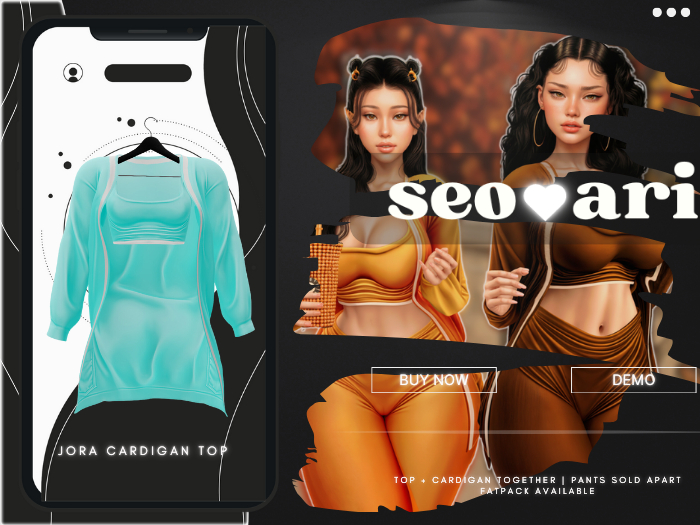 seoari . Jora Cardigan/Top Turq - [ADD]