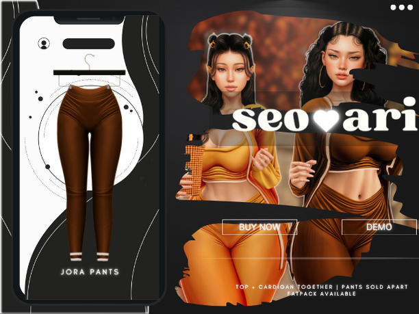 seoari . Jora Pants Brown - [ADD]