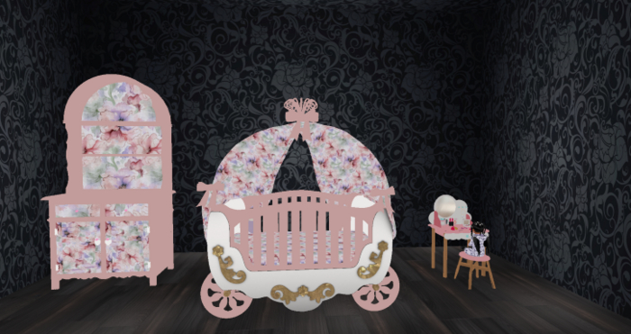 DARK RAVEN PRINCESS PINK ZOOBY SET