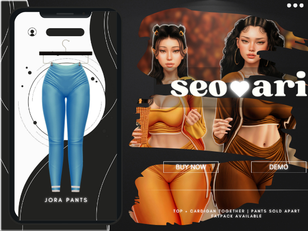 seoari . Jora Pants Sky - [ADD]