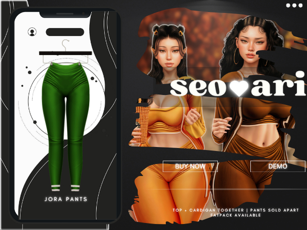 seoari . Jora Pants Green - [ADD]