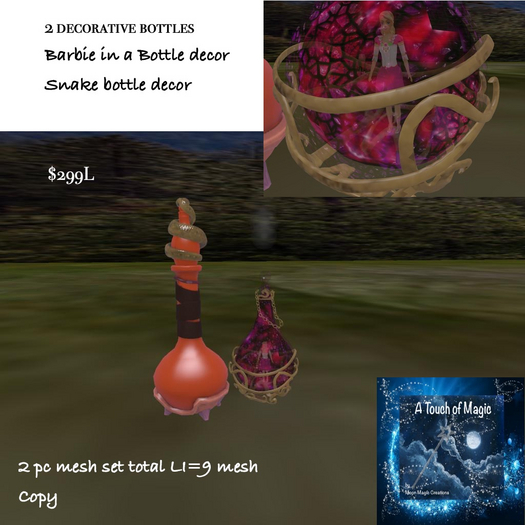 2 set bottle decor/Barbie/Snake -box LI=9