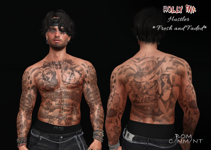 Holly Ink - Hustler BOM tattoo