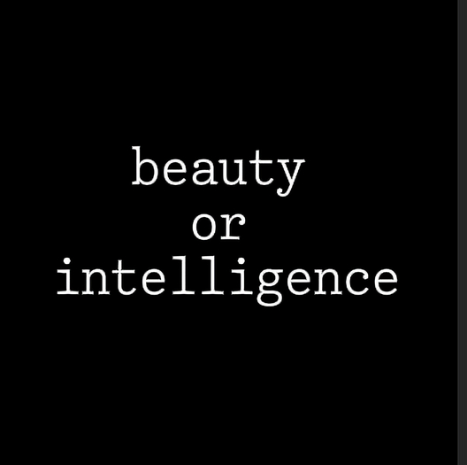 Beauty or intelligence - GESTURE - BEACH BAR