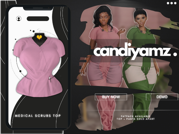 *CY* Medical Scrubs . Grape . Top // (Add)