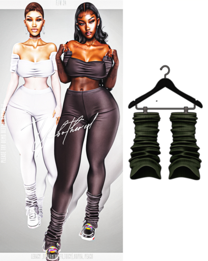 Unbothered-Mila LegWarmers  (Olive)