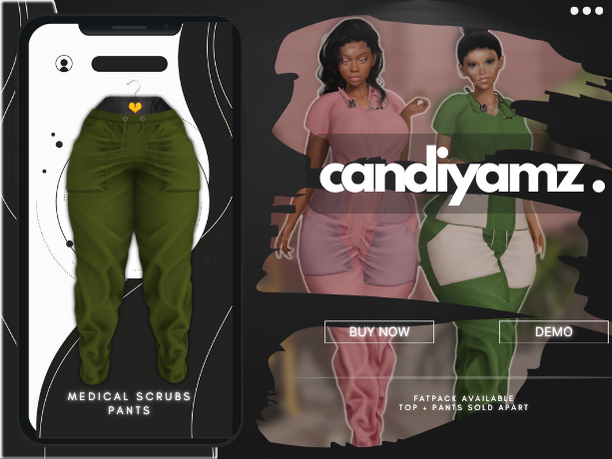*CY* Medical Scrubs . Avocado . Pants // (Add)