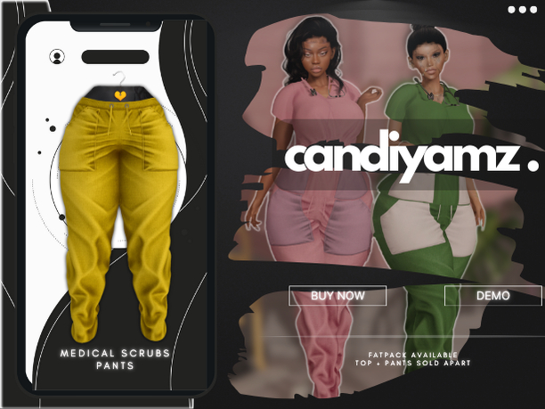 *CY* Medical Scrubs . Banana . Pants // (Add)
