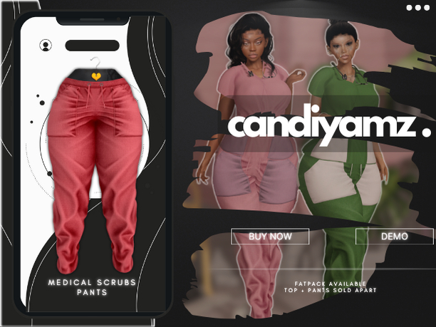 *CY* Medical Scrubs . CottenCandy . Pants // (Add)