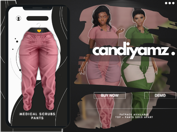 *CY* Medical Scrubs . LightPink . Pants // (Add)