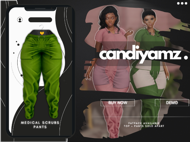 *CY* Medical Scrubs . Lime . Pants // (Add)