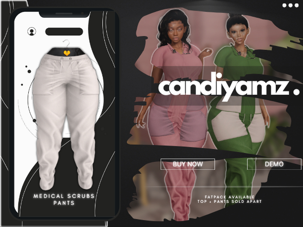 *CY* Medical Scrubs . PinaColada . Pants // (Add)