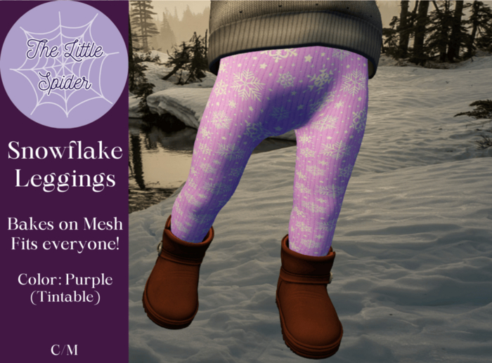 Snowflake Leggings Purple (BoM)