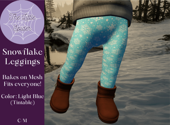 Snowflake Leggings Light Blue (BoM)