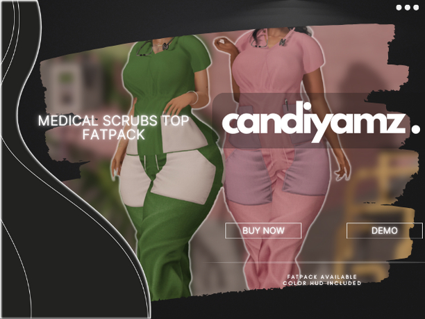 *CY* Medical Scrubs . Top . CandiPACK! // (Add)