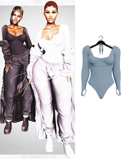 Unbothered-Sade Bodysuit (Blue)